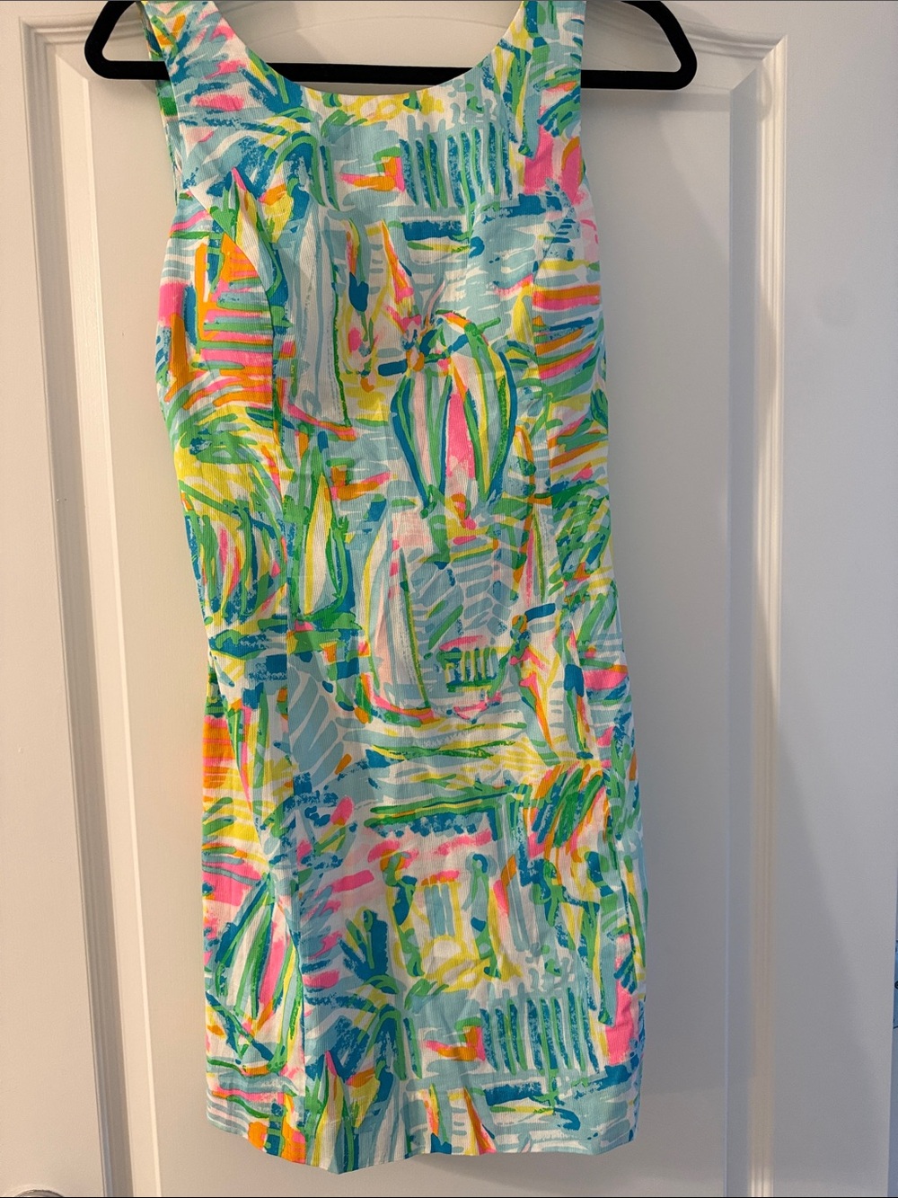 Lilly Pulitzer Multicolor Abstract Mini Dress in Blue, Green, Pink & Yellow